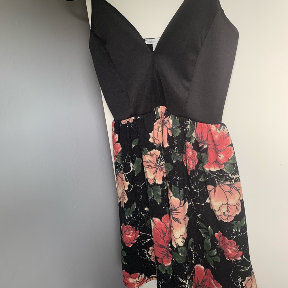 Black and floral dress